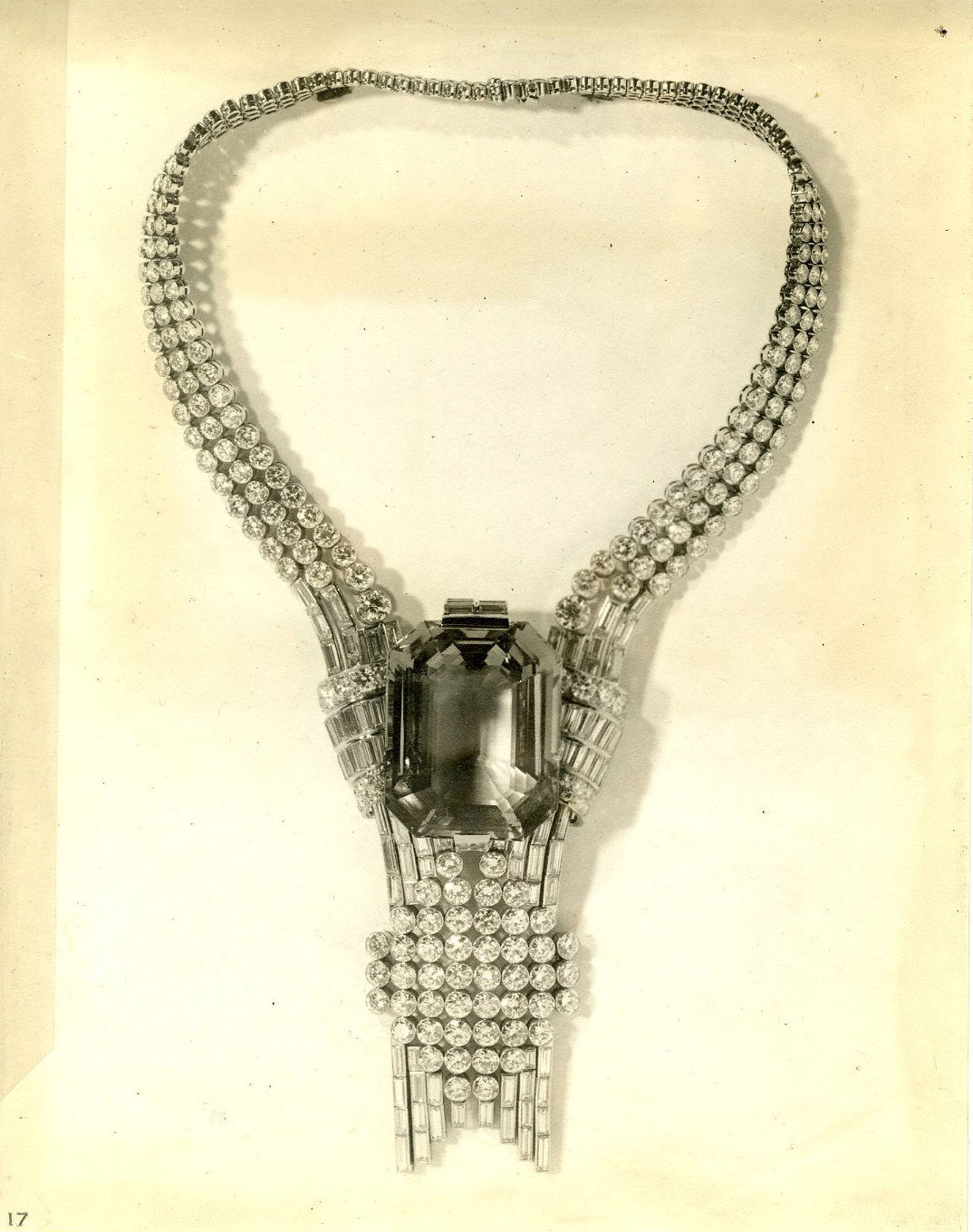 Оригинальное колье Tiffany с аквамарином 1939 года Оригинальное колье Tiffany с аквамарином 1939 года
