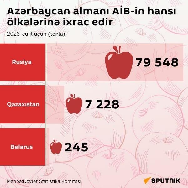 İnfoqrafika: Azərbaycan almanı AİB-in hansı ölkələrinə ixrac edir - Sputnik Azərbaycan