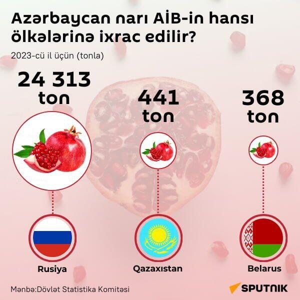 İnfoqrafika: Azərbaycan narı AİB-in hansı ölkələrinə ixrac edilir? - Sputnik Azərbaycan