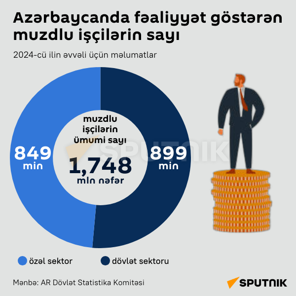 İnfoqrafika: Azərbaycanda fəaliyyət göstərən muzdlu işçilərin sayı - Sputnik Azərbaycan