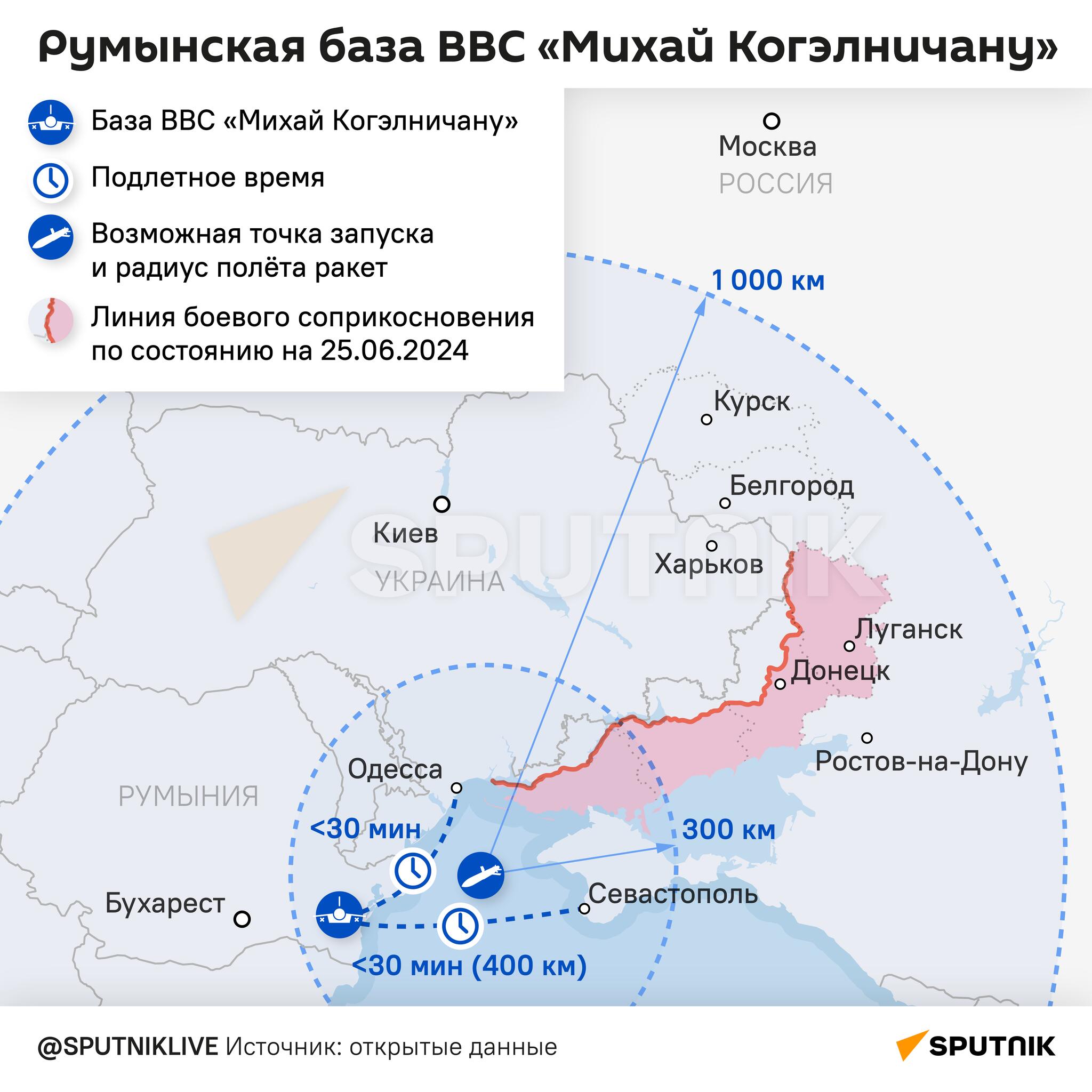 Инфографика: Румынская база ВВС Михай Когэлничану - Sputnik Азербайджан