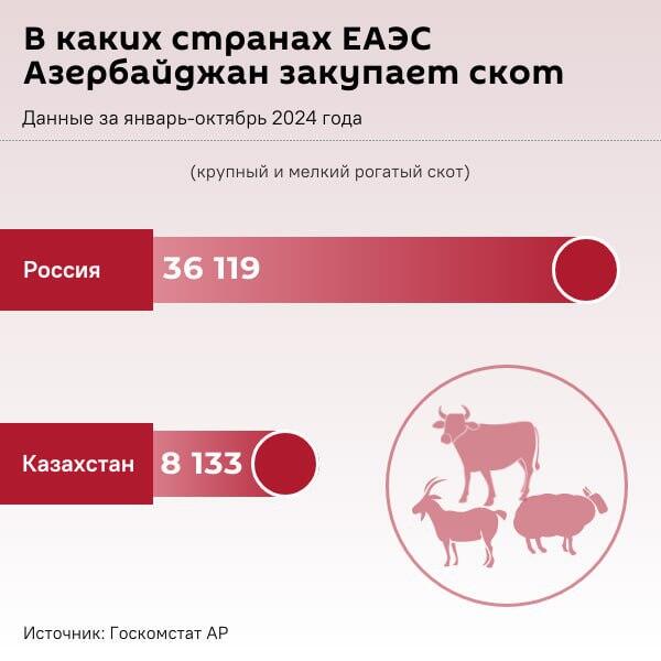 Инфографика: Из каких стран ЕАЭС Азербайджан осуществляет импорт скота - Sputnik Азербайджан