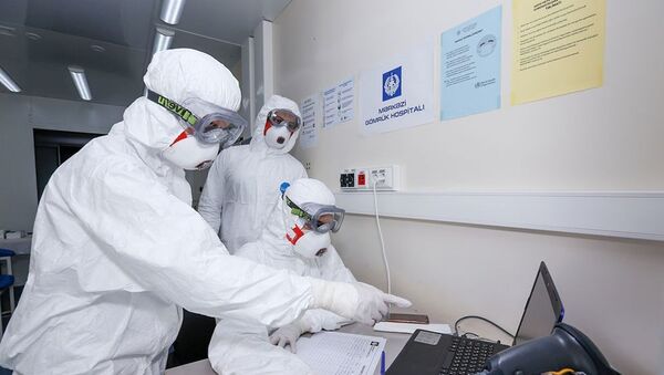 Тест на короновирус в Госпитале Таможенного Комитета, фото из архива - Sputnik Azərbaycan