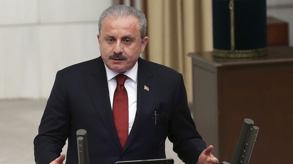 Председатель Великого национального собрания Турции Мустафа Шентоп, фото из архива - Sputnik Azərbaycan