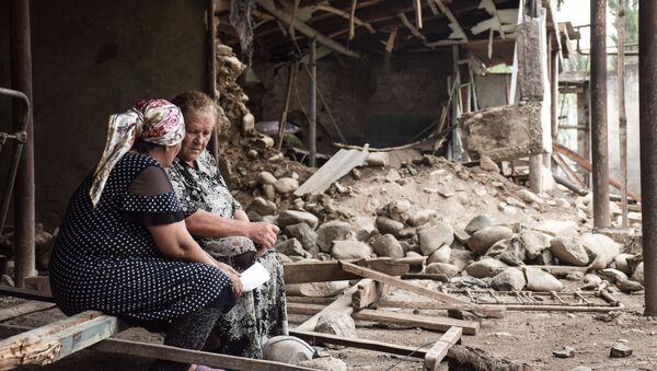 Разрушенный жилой дом в селе Дондар Гушчу Товузского района Азербайджана  - Sputnik Azərbaycan