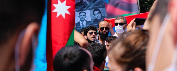 Акция в поддержку Азербайджана Акция в поддержку Азербайджана - Sputnik Азербайджан