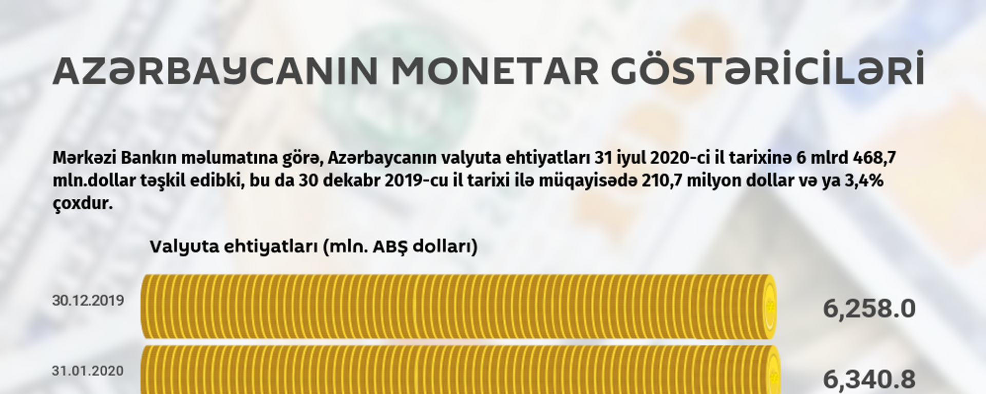 İnfoqrafika: Azərbaycanın monetar göstəriciləri - Sputnik Azərbaycan, 1920, 20.08.2020