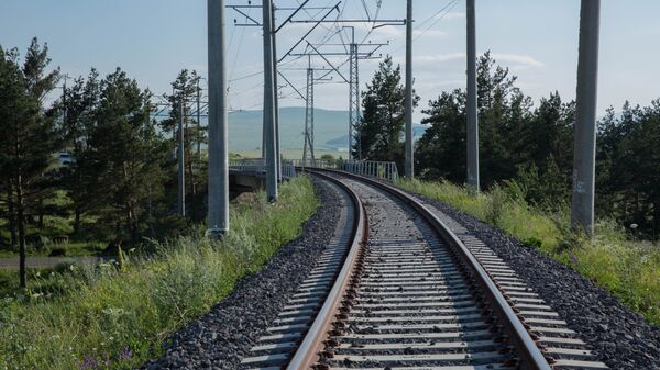 Железнодорожные пути, фото из архива - Sputnik Азербайджан