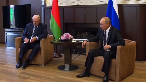 Президент РФ Владимир Путин и президент Беларуси Александр Лукашенко  - Sputnik Azərbaycan
