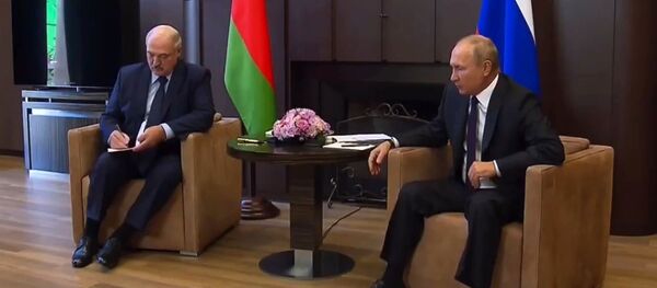 Президент РФ Владимир Путин и президент Беларуси Александр Лукашенко  - Sputnik Азербайджан