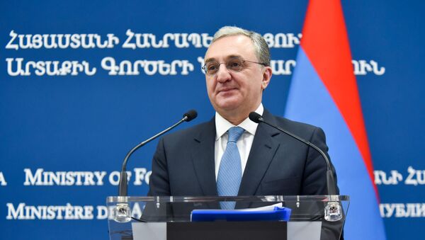 Министр иностранных дел Армении Зограб Мнацаканян, фото из архива - Sputnik Азербайджан