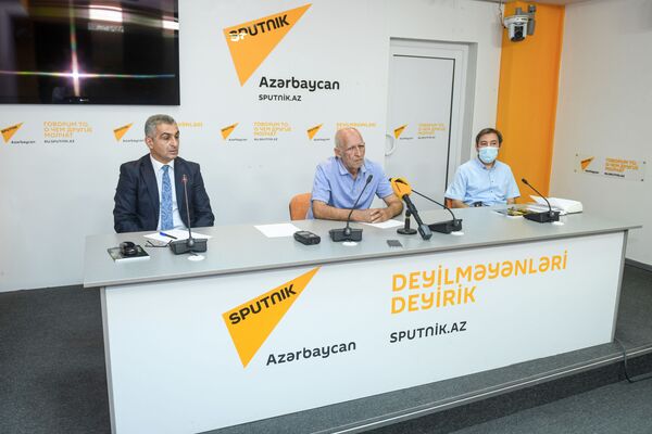 Во время пресс-конференции в Мультимедийном центре Sputnik Азербайджан - Sputnik Азербайджан