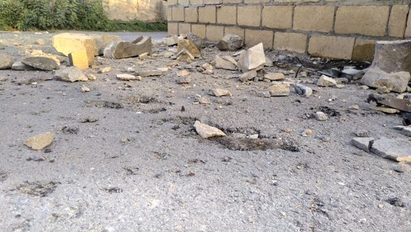 Разрушенный в результате обстрела жилой дом в Тертерском районе Азербайджана - Sputnik Azərbaycan