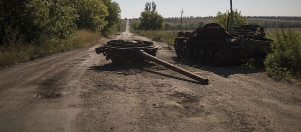 Сгоревшая военная техника, фото из архива - Sputnik Азербайджан