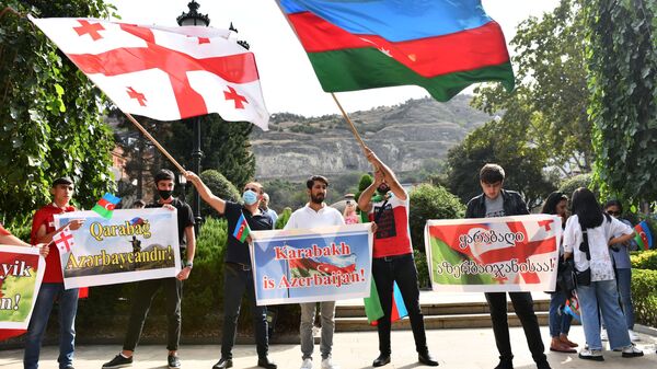 Акция Карабах – это Азербайджан в Тбилиси  - Sputnik Азербайджан