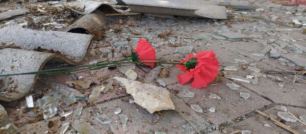 Последствия обстрела в Агдамском районе Последствия обстрела в Агдамском районе - Sputnik Азербайджан