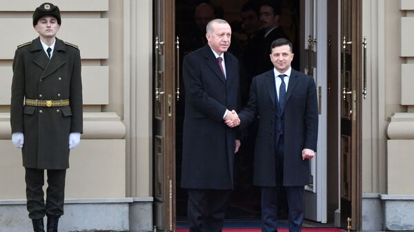 Президенты Украины и Турции Владимир Зеленский и Реджеп Тайип Эрдоган, фото из архива - Sputnik Azərbaycan