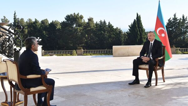 Prezident İlham Əliyev “A Haber” televiziya kanalına müsahibəsi zamanı - Sputnik Azərbaycan