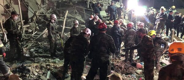 Gəncədə axtarış-xilasetmə əməliyyatı - Sputnik Азербайджан