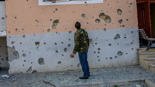 Последствия обстрелов в Тертерском районе Азербайджана  - Sputnik Азербайджан
