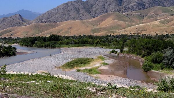 Река Араз с границами между Ираном и Азербайджаном - Sputnik Azərbaycan