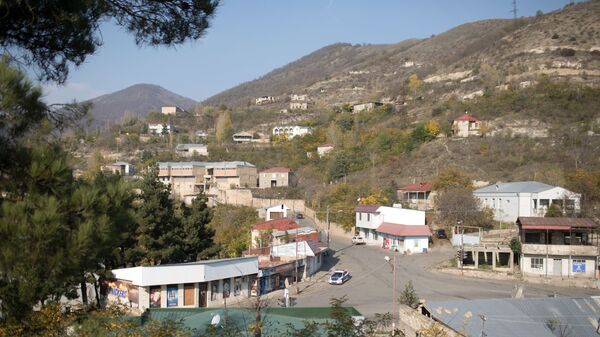 Вид на оккупированный город Лачин, Азербайджан, фото из архива - Sputnik Azərbaycan