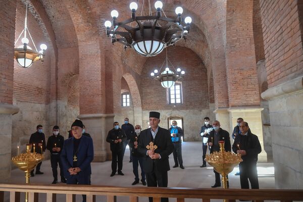 Открытие удинской церкви в селе Нидж Габалинского района Азербайджана - Sputnik Азербайджан