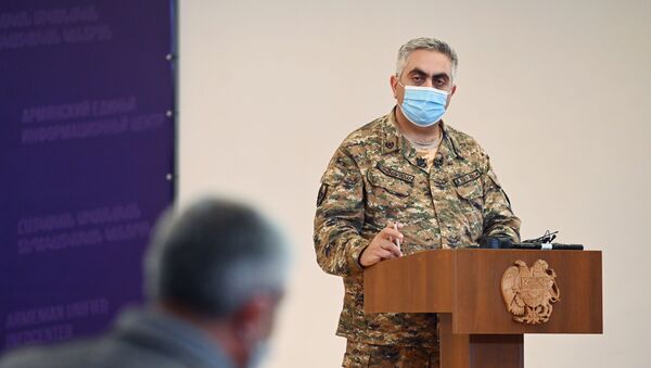 Представитель министерства обороны Армении Арцрун Ованнисян - Sputnik Azərbaycan