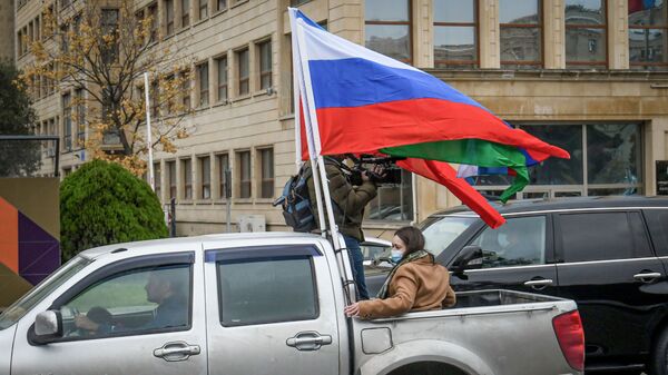 Автопробег, посвященный освобождению Агдама в Баку - Sputnik Азербайджан