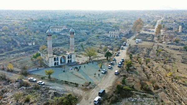 Вид на город Агдам, фото из архива - Sputnik Азербайджан