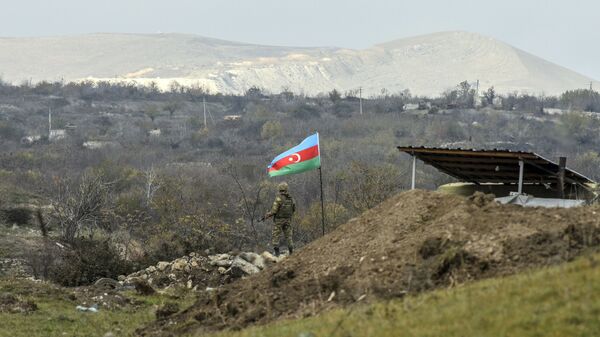 Военнослужащий азербайджанской армии, фото из архива - Sputnik Азербайджан