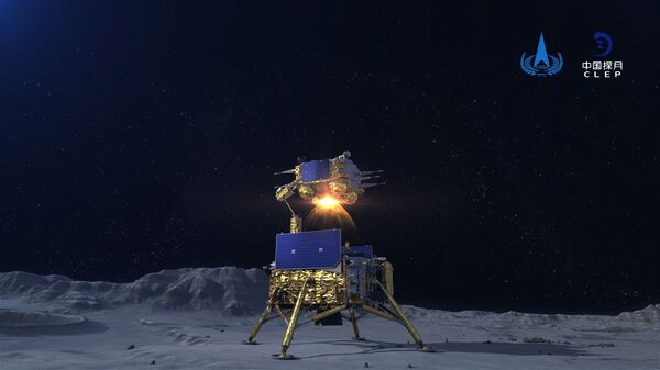 Китайский лунный зонд Chang'e-5 на Луне - Sputnik Азербайджан