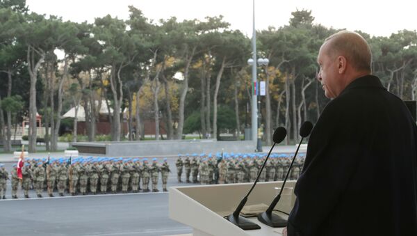 Президент Турции Реджеп Тайип Эрдоган в Баку - Sputnik Azərbaycan