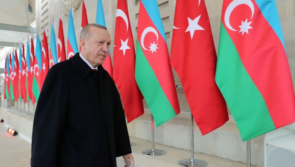 Президент Турции Реджеп Тайип Эрдоган в Баку - Sputnik Azərbaycan