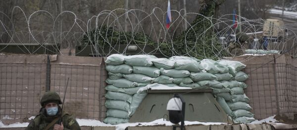 Блокпост российских миротворцев на въезде в город Шуша, фото из архива - Sputnik Азербайджан