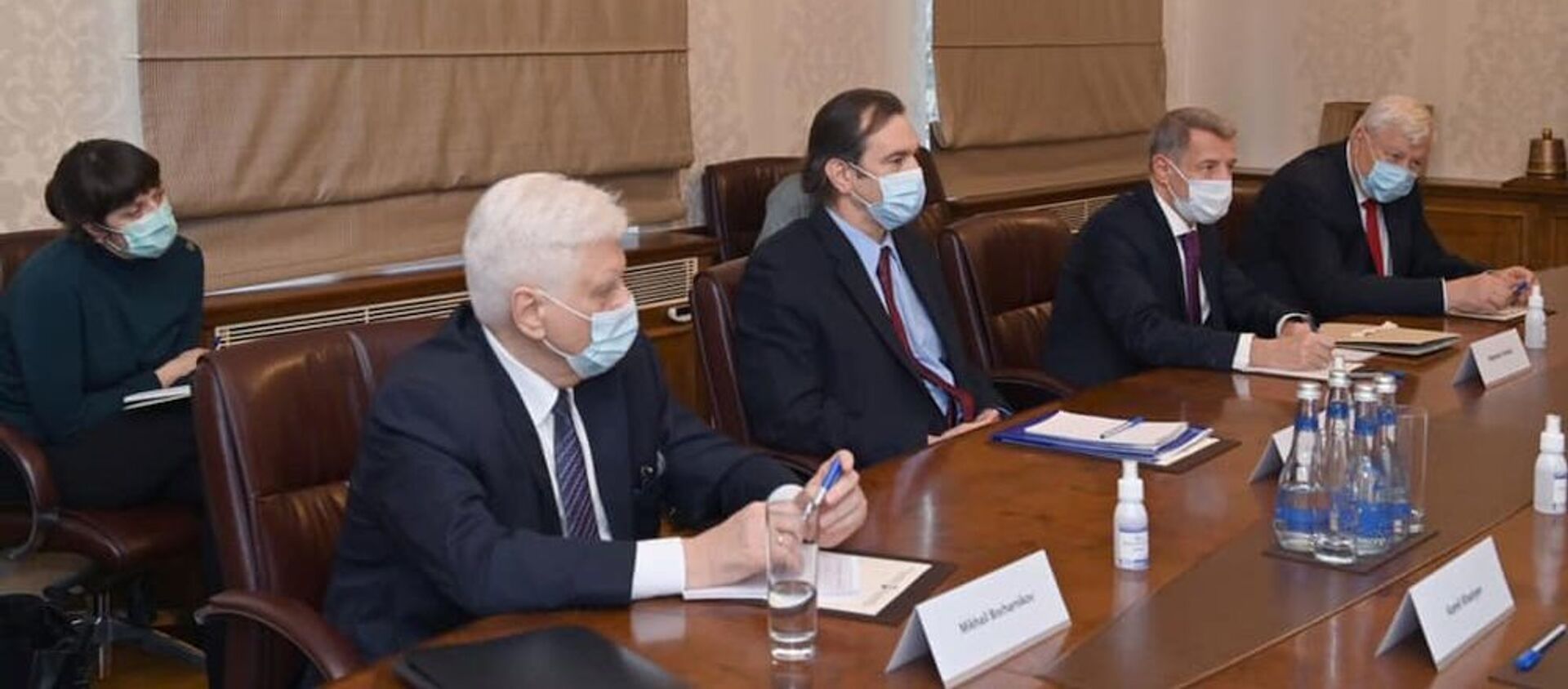 Джейхун Байрамов во время встречи с представителями МГ ОБСЕ и послом России в Азербайджане - Sputnik Азербайджан, 1920, 15.04.2021