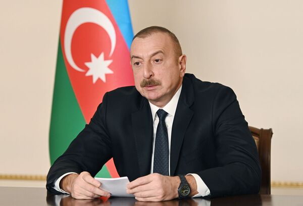 Президент Ильхам Алиев выступил на Совете глав СНГ Президент Ильхам Алиев выступил на Совете глав СНГ - Sputnik Азербайджан