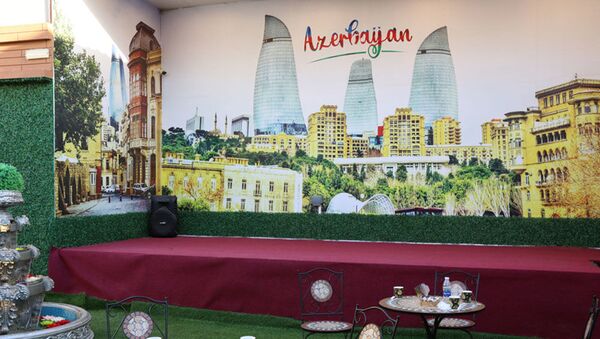 Global Village Beynəlxalq Yarmarkasında Azərbaycan pavilyonu - Sputnik Azərbaycan
