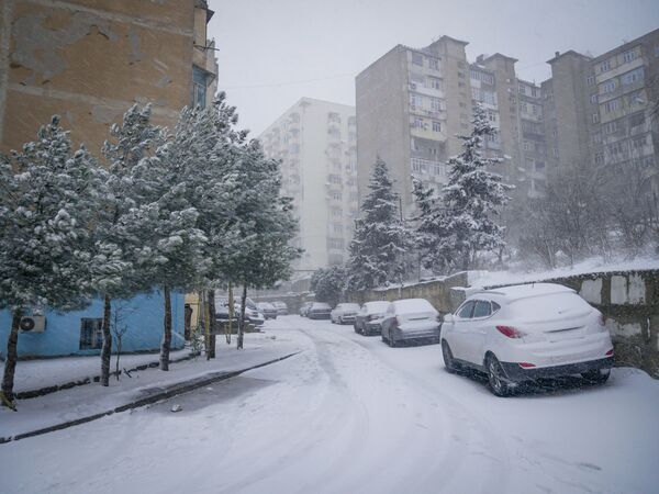 Первый снег в Баку  - Sputnik Azərbaycan