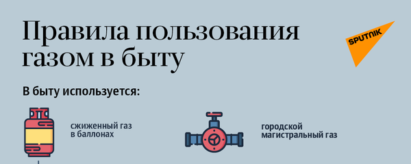 Правила пользования газом в быту - Sputnik Азербайджан