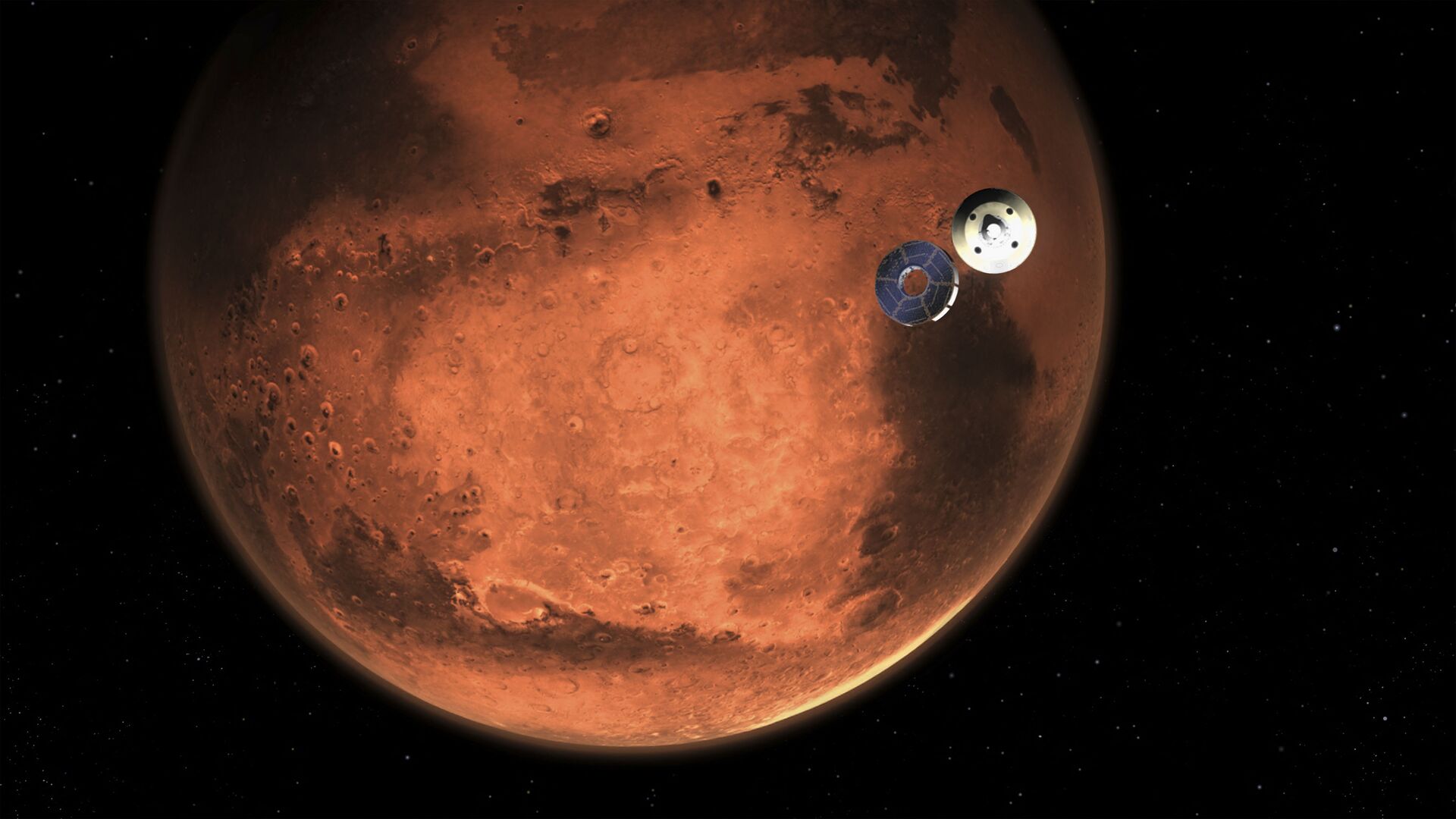 Mars planetinin görüntüsü, arxiv şəkli - Sputnik Azərbaycan, 1920, 15.05.2022