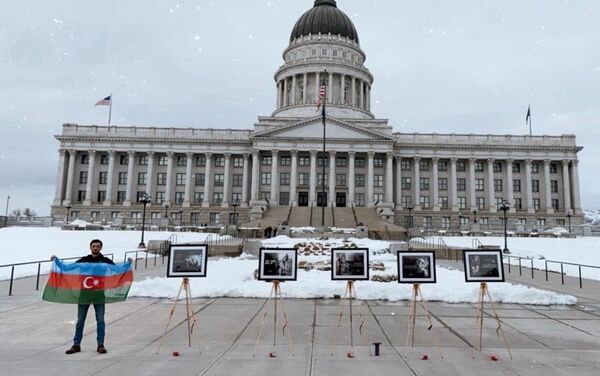 Выставка, посвященная годовщине трагедии в Ходжалы, в штате Юта - Sputnik Азербайджан