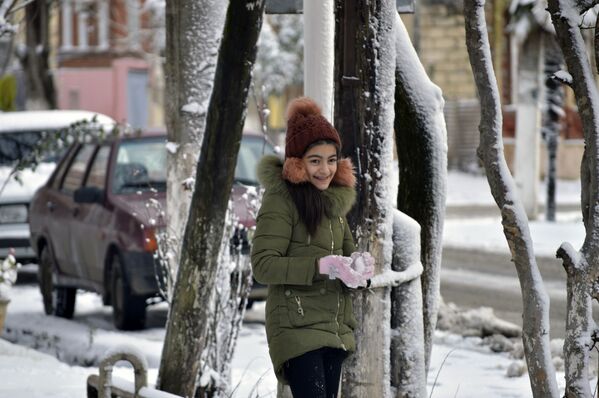 Ситуация в Лянкоране после снегопада, 25 февраля 2021 года  - Sputnik Azərbaycan