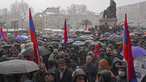 Протесты в Ереване, фото из архива - Sputnik Azərbaycan