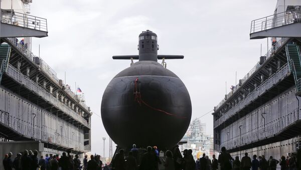 Спуск на воду подводной лодки Кронштадт - Sputnik Azərbaycan