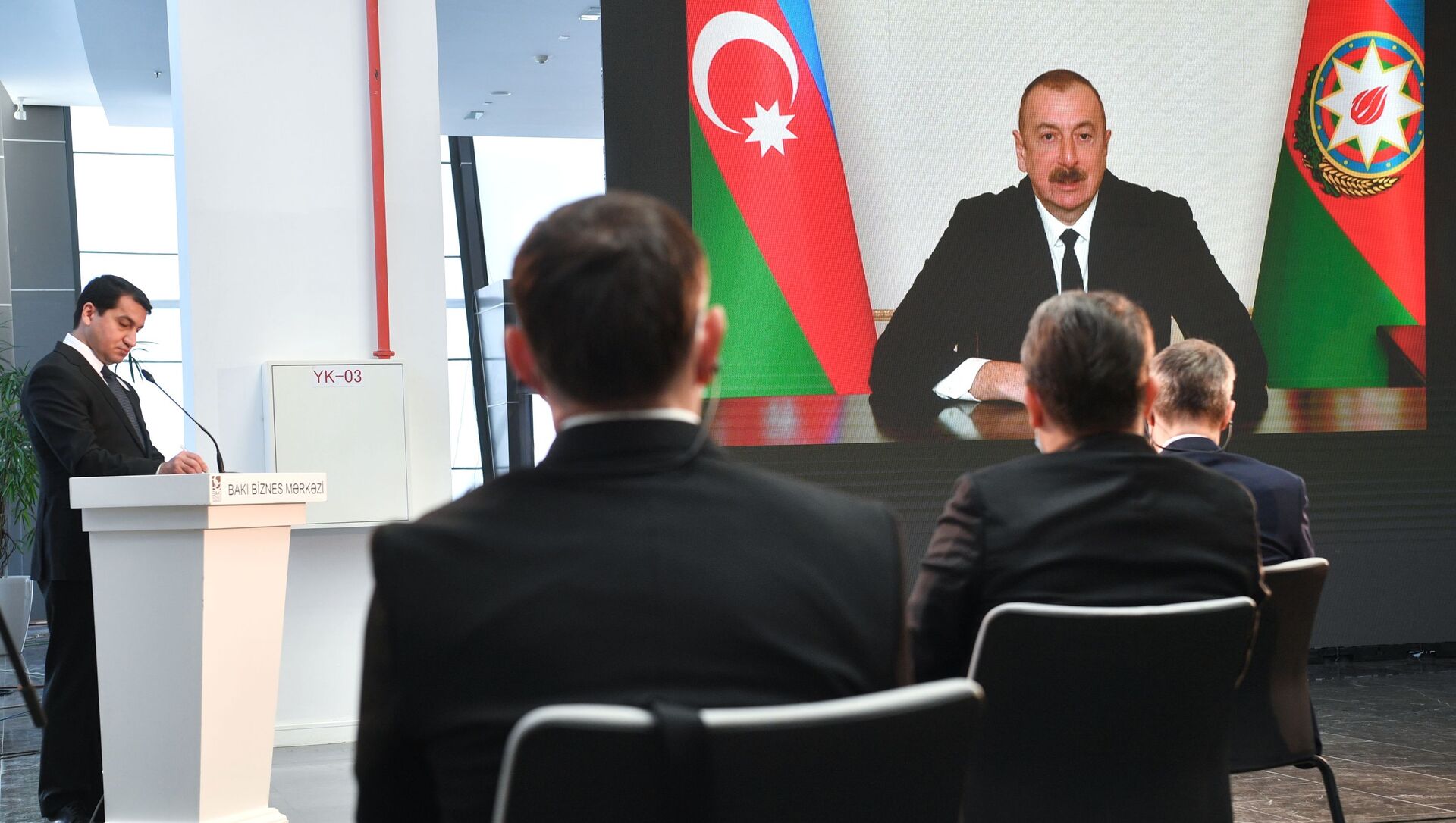 Пресс-конференция президента Азербайджана Ильхама Алиева в Баку  - Sputnik Азербайджан, 1920, 26.02.2021