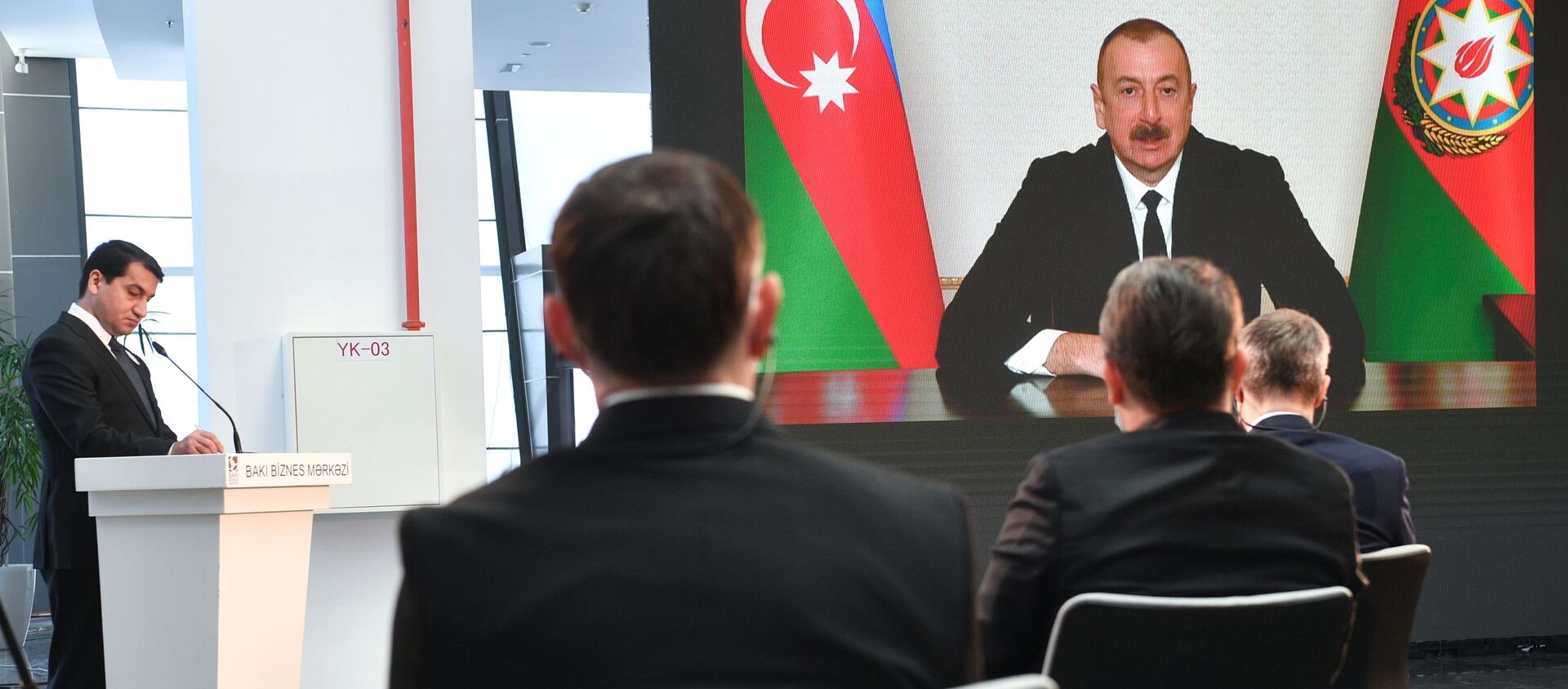 Пресс-конференция президента Азербайджана Ильхама Алиева в Баку  - Sputnik Азербайджан, 1920, 26.02.2021