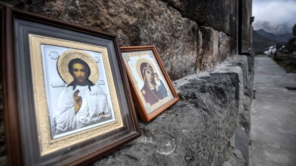 Azərbaycanın Laçın rayonun Husulu kəndində Ağoğlan məbədi-monastırı - Sputnik Azərbaycan