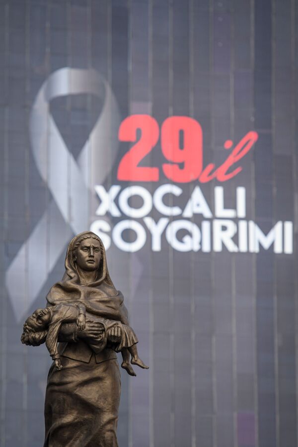 Xocalı soyqırımı qurbanlarının xatirəsini anım mərasimi, 26 fevral 2021-ci il - Sputnik Азербайджан