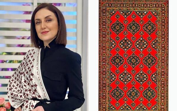 Дизайн национальной одеждыГюльнара Халилова представила шелковые шарфы с орнаментами известных карабахских ковров - Sputnik Азербайджан